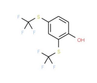 2,4-bis[(trifluoromethyl)thio]phenol - chemical structure image