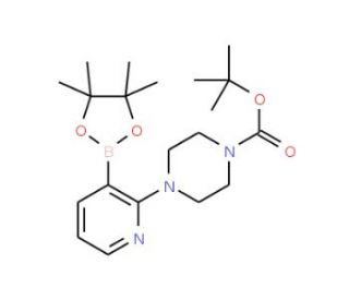 2-(4-Boc-1-piperazinyl)pyridine-3-boronic acid pinacol ester (CAS 1073354-42-3) - chemical structure image