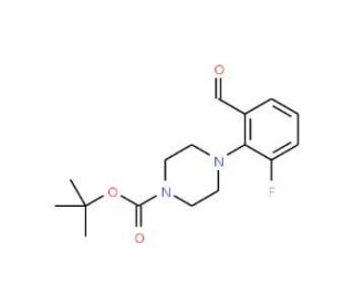 2-(4-Boc-piperazino-1-yl)-3-fluorobenzaldehyde (CAS 851753-43-0) - chemical structure image