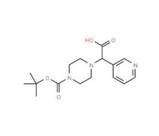 2-(4-Boc-piperazino)-2-(3-pyridyl)acetic acid (CAS 885274-51-1) - chemical structure image