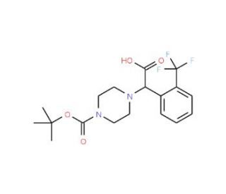 2-(4-Boc-piperazino)-2-[4-(trifluoromethyl)phenyl]acetic acid - chemical structure image