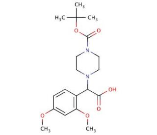 2-(4-Boc-piperazinyl)-2-(2,4-dimethoxylphenyl)acetic acid - chemical structure image