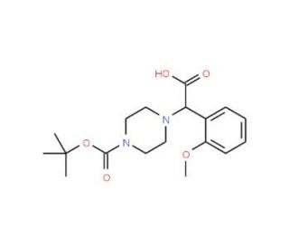 2-(4-Boc-piperazinyl)-2-(2-methoxyphenyl)acetic acid (CAS 868260-20-2) - chemical structure image