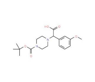 2-(4-Boc-piperazinyl)-2-(3-methoxyphenyl)acetic acid (CAS 868151-10-4) - chemical structure image