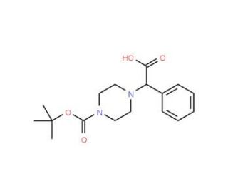 2-(4-Boc-piperazinyl)-2-phenylacetic acid (CAS 347186-49-6) - chemical structure image