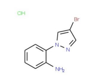2-(4-bromo-1H-pyrazol-1-yl)aniline hydrochloride - chemical structure image