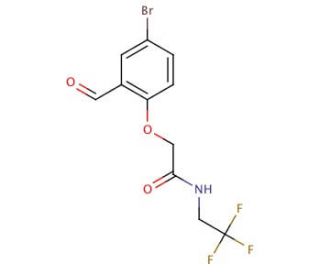 2-(4-bromo-2-formylphenoxy)-N-(2,2,2-trifluoroethyl)acetamide - chemical structure image