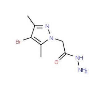2-(4-Bromo-3,5-dimethyl-1H-pyrazol-1-yl)ethano-hydrazide (CAS 175137-56-1) - chemical structure image