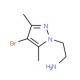 [2-(4-bromo-3,5-dimethyl-1H-pyrazol-1-yl)ethyl]amine - chemical structure image