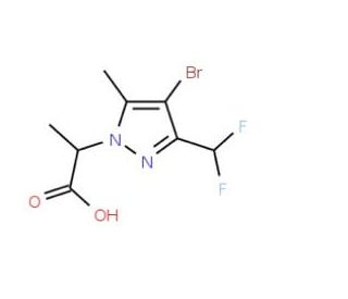 2-[4-Bromo-3-(difluoromethyl)-5-methyl-1H-pyrazol-1-yl]propanoic acid - chemical structure image
