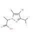 2-[4-Bromo-3-(difluoromethyl)-5-methyl-1H-pyrazol-1-yl]propanoic acid - chemical structure image