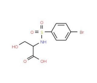 2-(4-Bromo-benzenesulfonylamino)-3-hydroxy-propionic acid - chemical structure image
