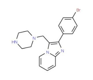 2-(4-Bromo-phenyl)-3-piperazin-1-ylmethyl-imidazo [1,2-a]pyridine - chemical structure image