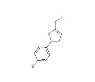 2-(4-Bromo-phenyl)-5-chloromethyl-furan (CAS 176684-12-1) - chemical structure image