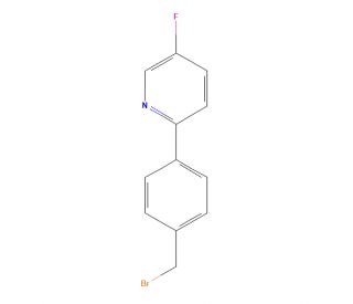2-[4-(Bromomethyl)phenyl]-5-fluoropyridine (CAS 1257426-56-4) - chemical structure image