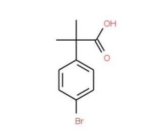 2-(4-Bromophenyl)-2,2&prime;-dimethylacetic Acid (CAS 32454-35-6) - chemical structure image