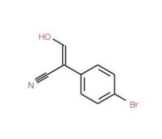 2-(4-Bromophenyl)-3-hydroxyacrylonitrile (CAS 27956-41-8) - chemical structure image