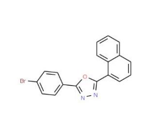 2-(4-Bromophenyl)-5-(1-naphthyl)-1,3,4-oxadiazole (CAS 68047-37-0) - chemical structure image