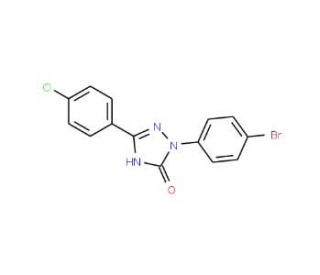 2-(4-Bromophenyl)-5-(4-chlorophenyl)-1,2-dihydro-3H-1,2,4-triazol-3-one - chemical structure image