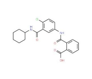 2-({4-Chloro-3-[(cyclohexylamino)carbonyl]-anilino}carbonyl)benzoic acid - chemical structure image