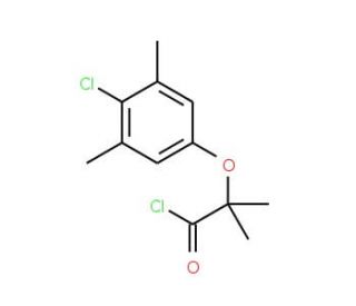 2-(4-chloro-3,5-dimethylphenoxy)-2-methylpropanoyl chloride - chemical structure image