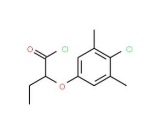 2-(4-chloro-3,5-dimethylphenoxy)butanoyl chloride - chemical structure image