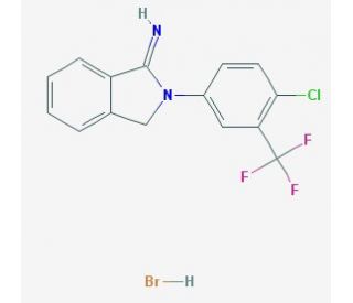 2-[4-chloro-3-(trifluoromethyl)phenyl]isoindolin-1-imine hydrobromide - chemical structure image