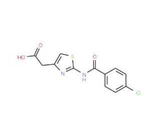 [2-(4-Chloro-benzoylamino)-thiazol-4-yl]-acetic acid - chemical structure image