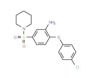 2-(4-Chloro-phenoxy)-5-(piperidine-1-sulfonyl)-phenylamine - chemical structure image