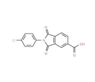 2-(4-Chloro-phenyl)-1,3-dioxo-2,3-dihydro-1H-isoindole-5-carboxylic acid - chemical structure image
