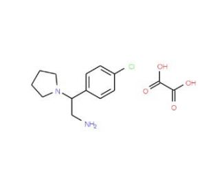 2-(4-Chloro-phenyl)-2-pyrrolidin-1-yl-ethylamine 0.5 oxalate - chemical structure image
