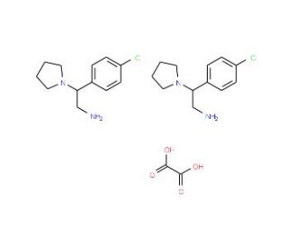2-(4-Chloro-phenyl)-2-pyrrolidin-1-yl-ethylaminehemioxalate - chemical structure image