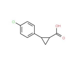 2-(4-Chloro-phenyl)-cyclopropanecarboxylic acid (CAS 90940-40-2) - chemical structure image
