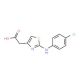 [2-(4-Chloro-phenylamino)-thiazol-4-yl]-acetic acid - chemical structure image