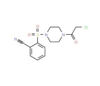 2-{[4-(chloroacetyl)piperazin-1-yl]sulfonyl}benzonitrile - chemical structure image