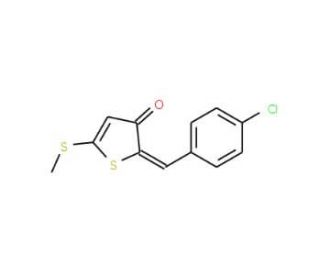 2-(4-Chlorobenzylidene)-5-(methylthio)thiophen-3(2H)-one - chemical structure image