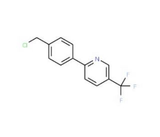 2-[4-(Chloromethyl)phenyl]-5-(trifluoromethyl)pyridine (CAS 613239-76-2) - chemical structure image