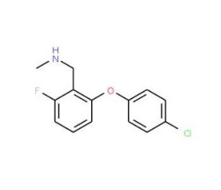 2-(4-Chlorophenoxy)-6-fluoro-N-methylbenzylamine (CAS 902836-83-3) - chemical structure image