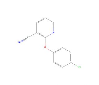 2-(4-Chlorophenoxy)nicotinonitrile (CAS 82524-00-3) - chemical structure image