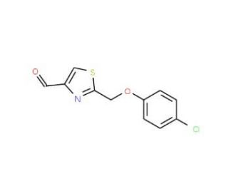 2-(4-chlorophenoxymethyl)-1,3-thiazole-4-carbaldehyde - chemical structure image