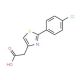[2-(4-Chlorophenyl)-1,3-thiazol-4-yl]acetic acid (CAS 17969-20-9) - chemical structure image