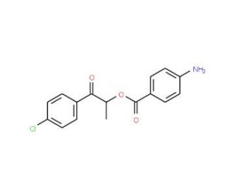 2-(4-chlorophenyl)-1-methyl-2-oxoethyl 4-aminobenzoate - chemical structure image