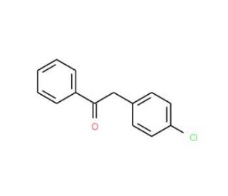 2-(4-chlorophenyl)-1-phenylethanone (CAS 6332-83-8) - chemical structure image