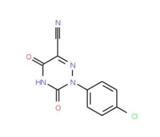 2-(4-Chlorophenyl)-3,5-dioxo-2,3,4,5-tetrahydro-1,2,4-triazine-6-carbonitrile (CAS 20932-04-1) - chemical structure image