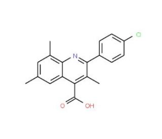 2-(4-Chlorophenyl)-3,6,8-trimethylquinoline-4-carboxylic acid - chemical structure image