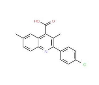 2-(4-Chlorophenyl)-3,6-dimethylquinoline-4-carboxylic acid - chemical structure image