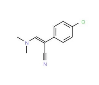 2-(4-Chlorophenyl)-3-(dimethylamino)acrylonitrile (CAS 40373-88-4) - chemical structure image