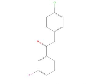 2-(4-Chlorophenyl)-3&prime;-fluoroacetophenone (CAS 1183554-70-2) - chemical structure image