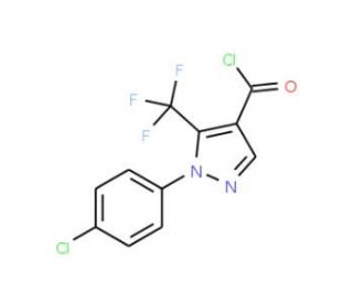 2-(4-Chlorophenyl)-3-(trifluoromethyl)pyrazole-4-carbonyl chloride (CAS 175137-19-6) - chemical structure image