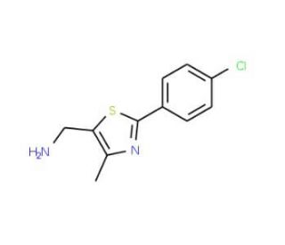 [2-(4-Chlorophenyl)-4-methyl-1,3-thiazol-5-yl]-methanamine - chemical structure image